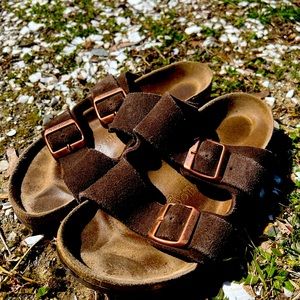 Size 37 Birkenstock Sandals Brown